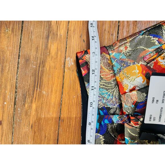 YVES SAINT LAURENT NEW Multicolor Floral Silk Blend Mini Shorts size FR 38 US M - Picture 15 of 16